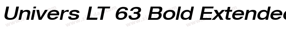 Univers LT 63 Bold Extended字体转换
